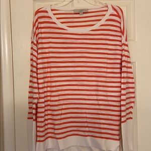 EUC Loft striped sweater Xl